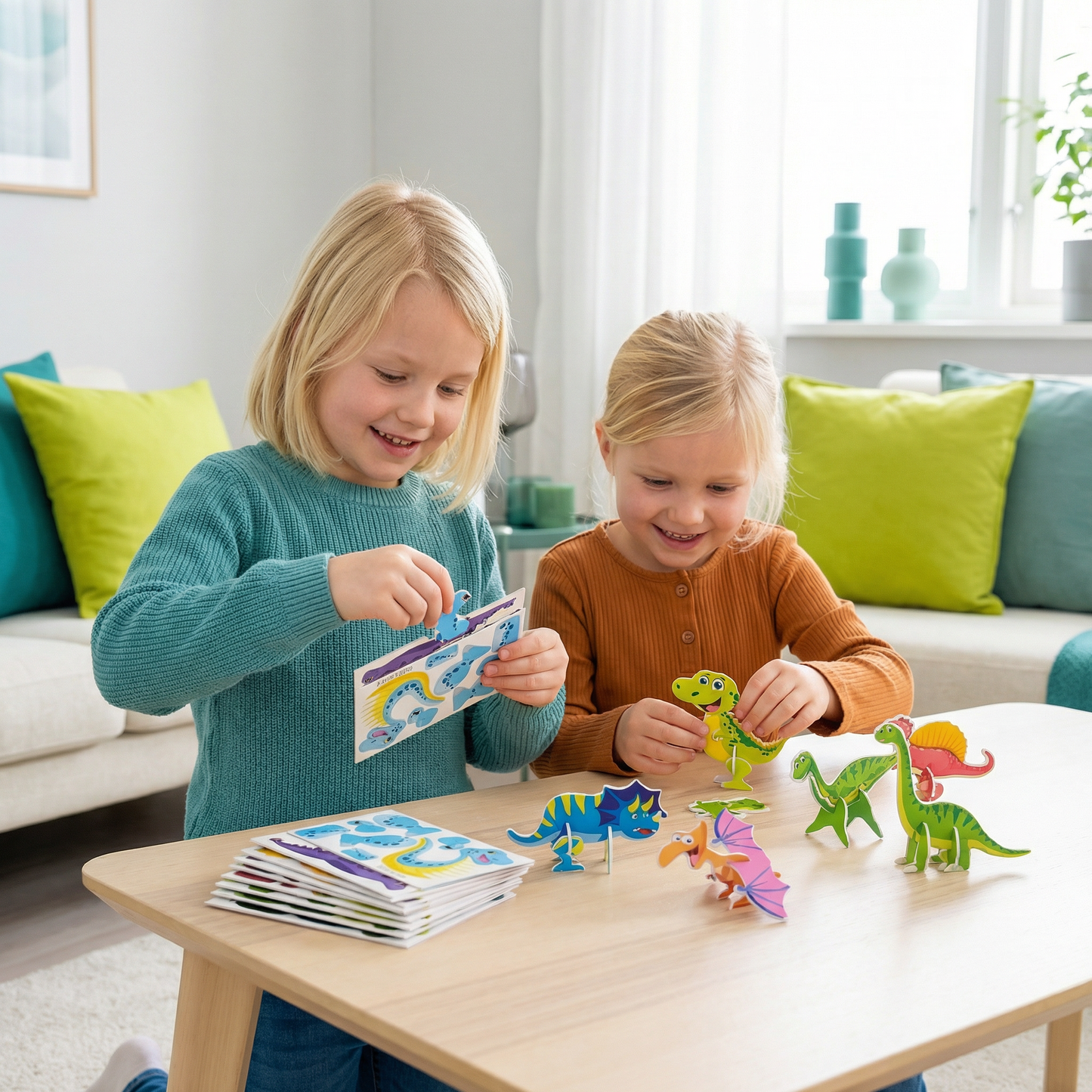 3D-tecknat pusselset för barn