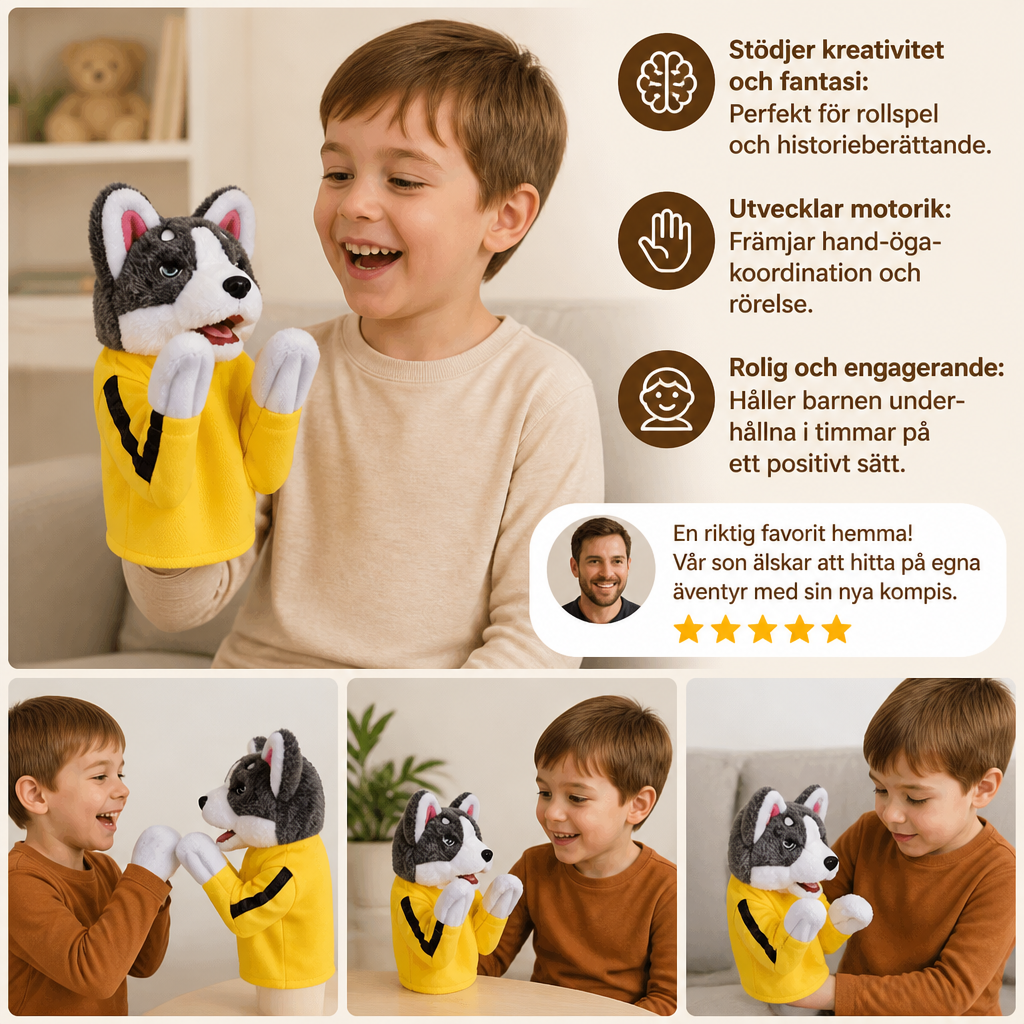 Boxande Husky – Rolig Leksak För Barn