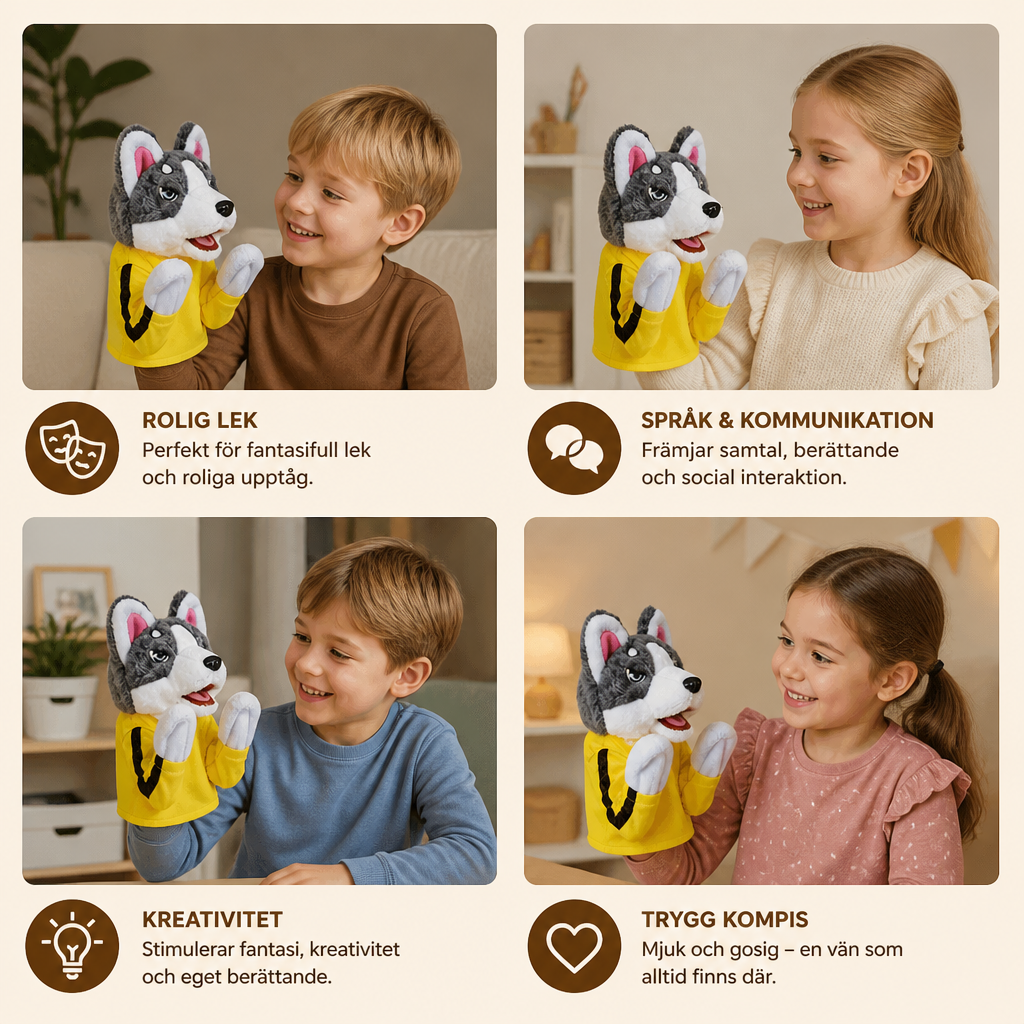 Boxande Husky – Rolig Leksak För Barn