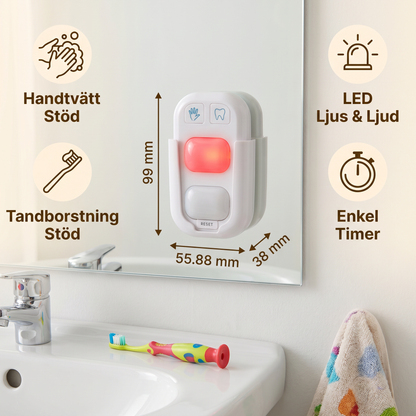 Mini LED Timer för Barn – Spelartstöd för Handtvätt och Tandborstning