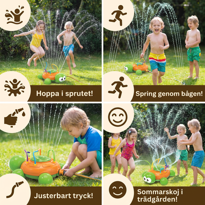 Schildkröte Vattensprinkler – Roternade Trädgårdsskoj för Barn på Varma Sommardagar