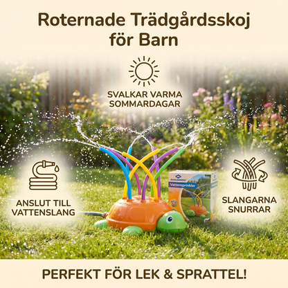Schildkröte Vattensprinkler – Roternade Trädgårdsskoj för Barn på Varma Sommardagar