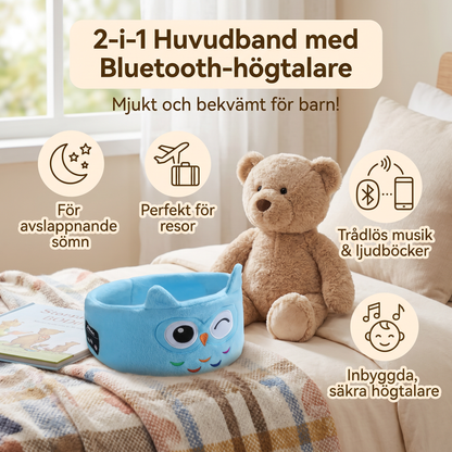 2-i-1 Huvudband med Bluetooth-högtalare – Mjukt huvudband för resor och avslappnande sömn