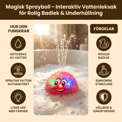 Magisk Sprayboll – Interaktiv Vattenleksak för Rolig Badlek & Underhållning