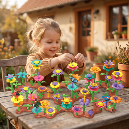 Blomsterträdgård Peggspel för Barn – Kreativ Planterings- och Lärleksak för Små Trädgårdsmästare