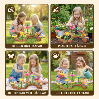 Blomsterträdgård Peggspel för Barn – Kreativ Planterings- och Lärleksak för Små Trädgårdsmästare
