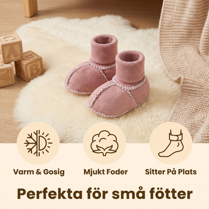 Fodrade Baby Vinter Strumpor Skor i Mocka Look