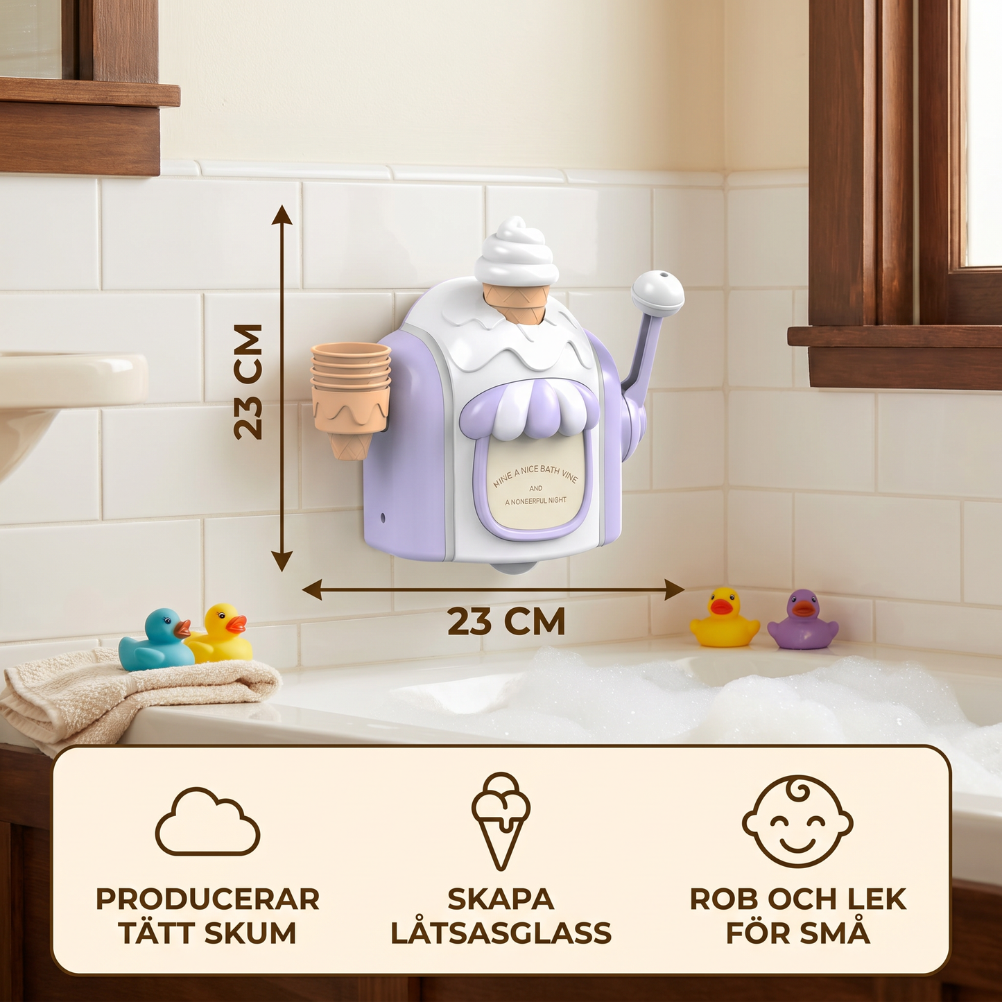 Ismaskin Baby Badsleksak med Bubbles