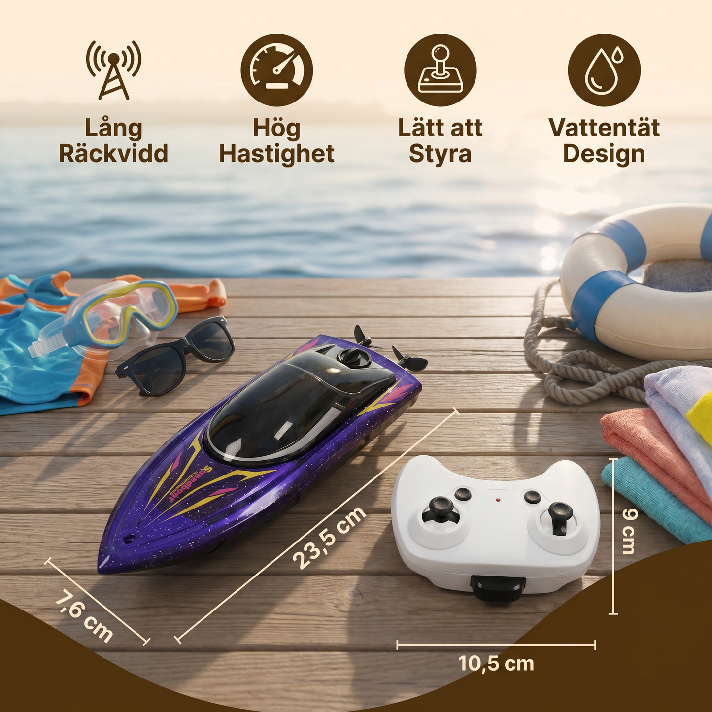 Elektrisk Racerbåt för Snabb Vattenlek på Sommaren