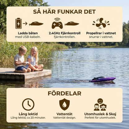 Elektrisk Racerbåt för Snabb Vattenlek på Sommaren