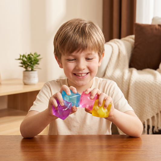 Cube Squishy Stressboll – Mjuk Gel-Fidgetleksak För Sinnena