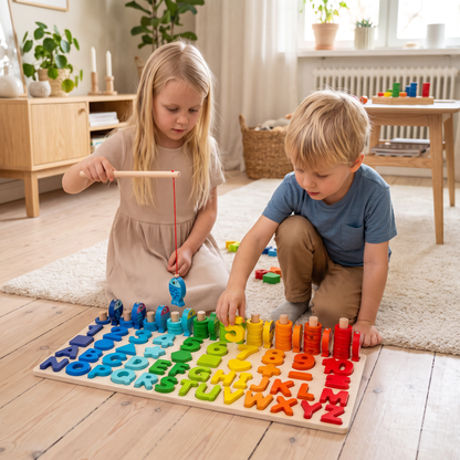 Färdighetsutveckling – Montessori Aktivitetsbräda I Trä