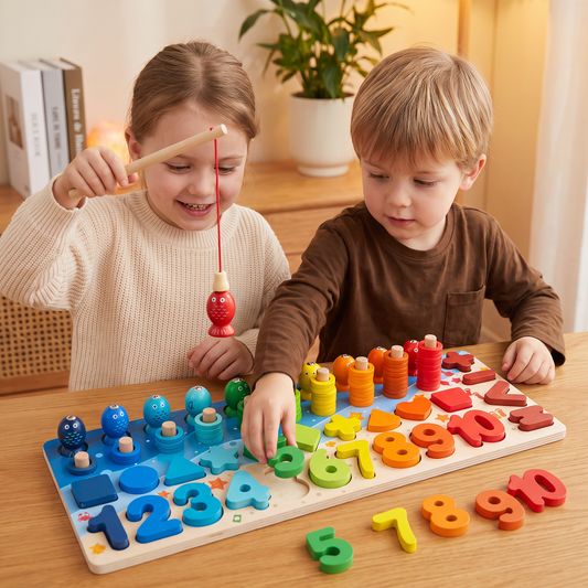 Färdighetsutveckling – Montessori Aktivitetsbräda I Trä