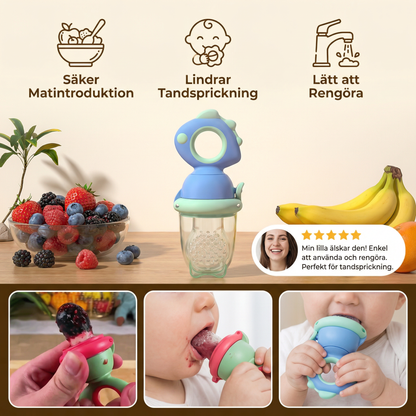 Baby-fruktmatare – Silikonbitring med tryckmekanism
