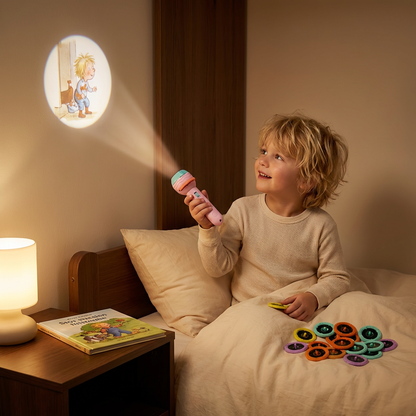 Projektorficklampa för Barn – Sagoprojektor för Lärande och Rolig Lek