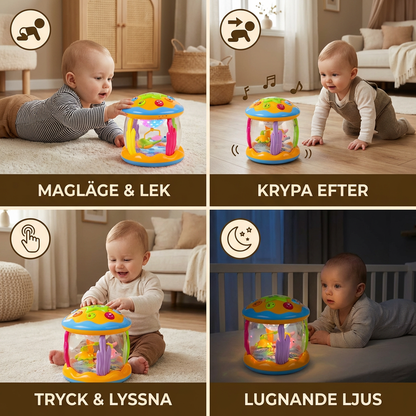 Ocean Light & Music Baby Toy – Rotationssensorisk Leksak för Kravlande och Magläge