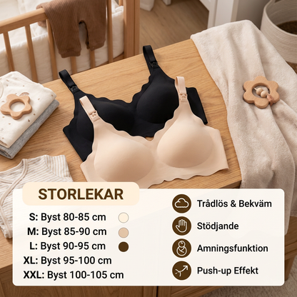 Sömlös Amnings- & Gravid-BH – Trådlös, Stödjande och Bekväm med Push-Up-Effekt