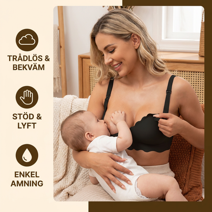 Sömlös Amnings- & Gravid-BH – Trådlös, Stödjande och Bekväm med Push-Up-Effekt
