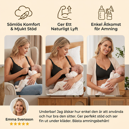 Sömlös Amnings- & Gravid-BH – Trådlös, Stödjande och Bekväm med Push-Up-Effekt