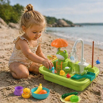 Barnens Lekköksdisk med Rinnande Vatten och Fiskespel