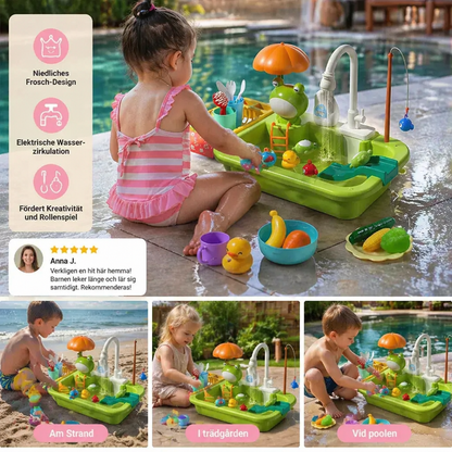 Barnens Lekköksdisk med Rinnande Vatten och Fiskespel