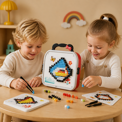 Montessori Mosaikpussel med Svamppiggar för Barn