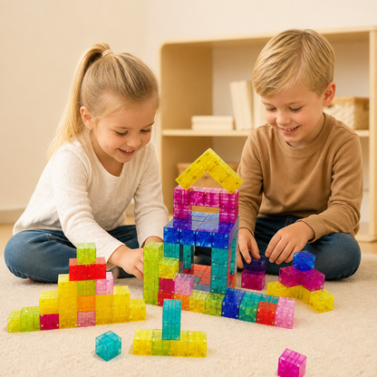Montessori Kubbyggsats För Barn