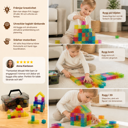 Montessori Kubbyggsats För Barn