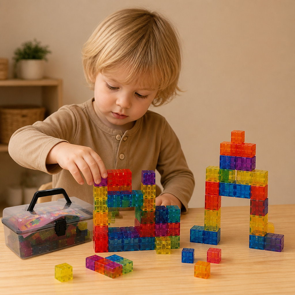 Montessori Kubbyggsats För Barn