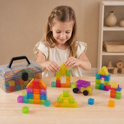 Montessori Kubbyggsats För Barn