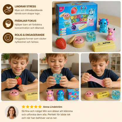 Premiumset med Mjuka Squishy Fidgetleksaker – 8 Sensoriska Leksaker