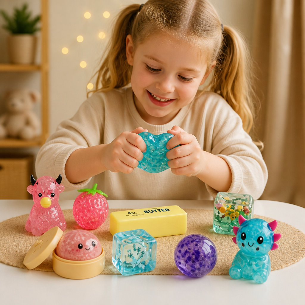 Premiumset med Mjuka Squishy Fidgetleksaker – 8 Sensoriska Leksaker