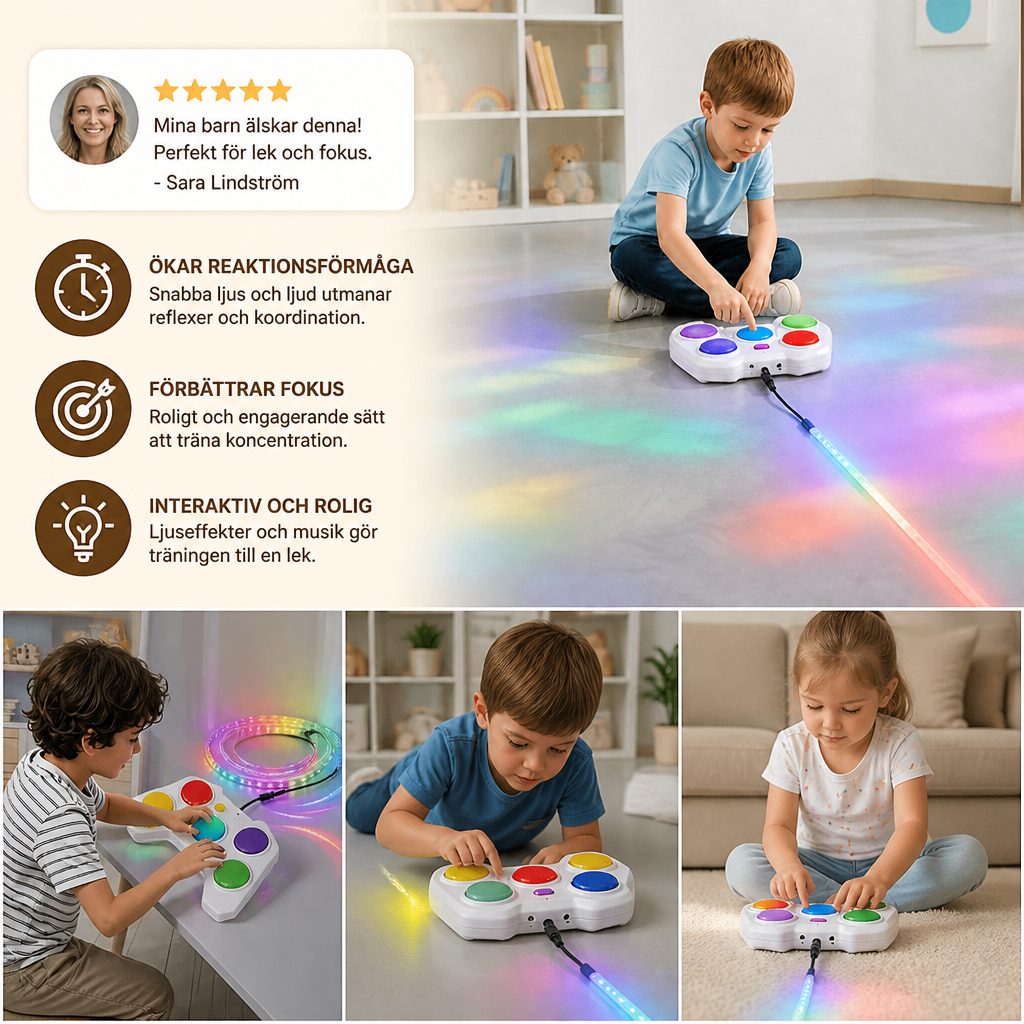 Light Defense Challenge – Interaktivt LED-reflexspel