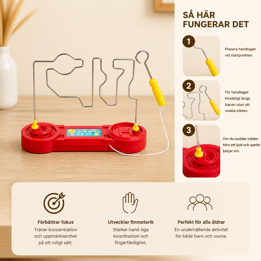 Buzz Wire Stadig Hand-spel