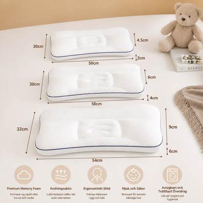 Ergonomisk Barnkudde i Memory Foam med Nackstöd