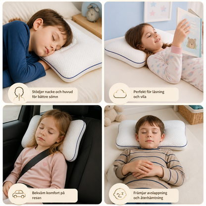 Ergonomisk Barnkudde i Memory Foam med Nackstöd