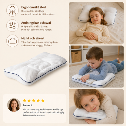 Ergonomisk Barnkudde i Memory Foam med Nackstöd