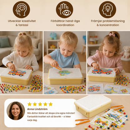 Montessori Mosaiktavla med Pluggar för Lek och Lärande