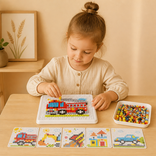 Montessori Mosaiktavla med Pluggar för Lek och Lärande
