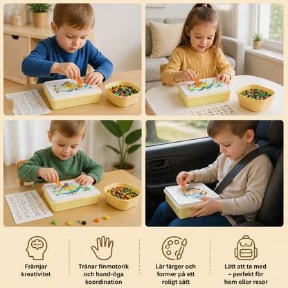 Montessori Mosaiktavla med Pluggar för Lek och Lärande