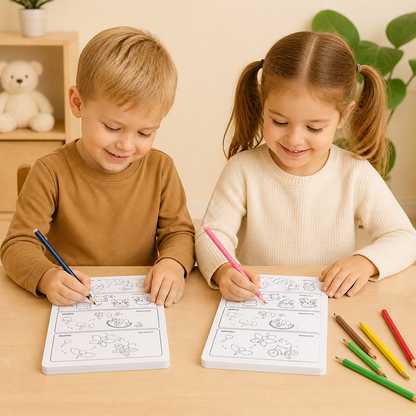 Montessori Ritbok – Lär Dig Rita Steg för Steg och Öva på Att Rita