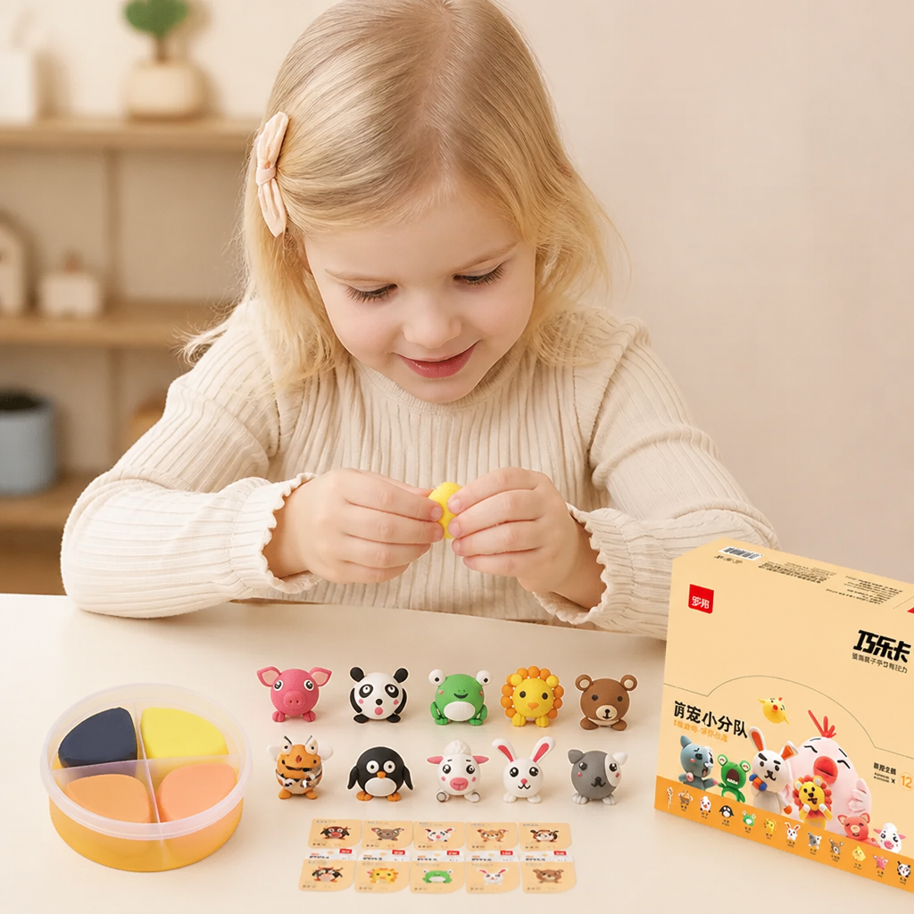 DIY-set med lufttorkande lera för barn
