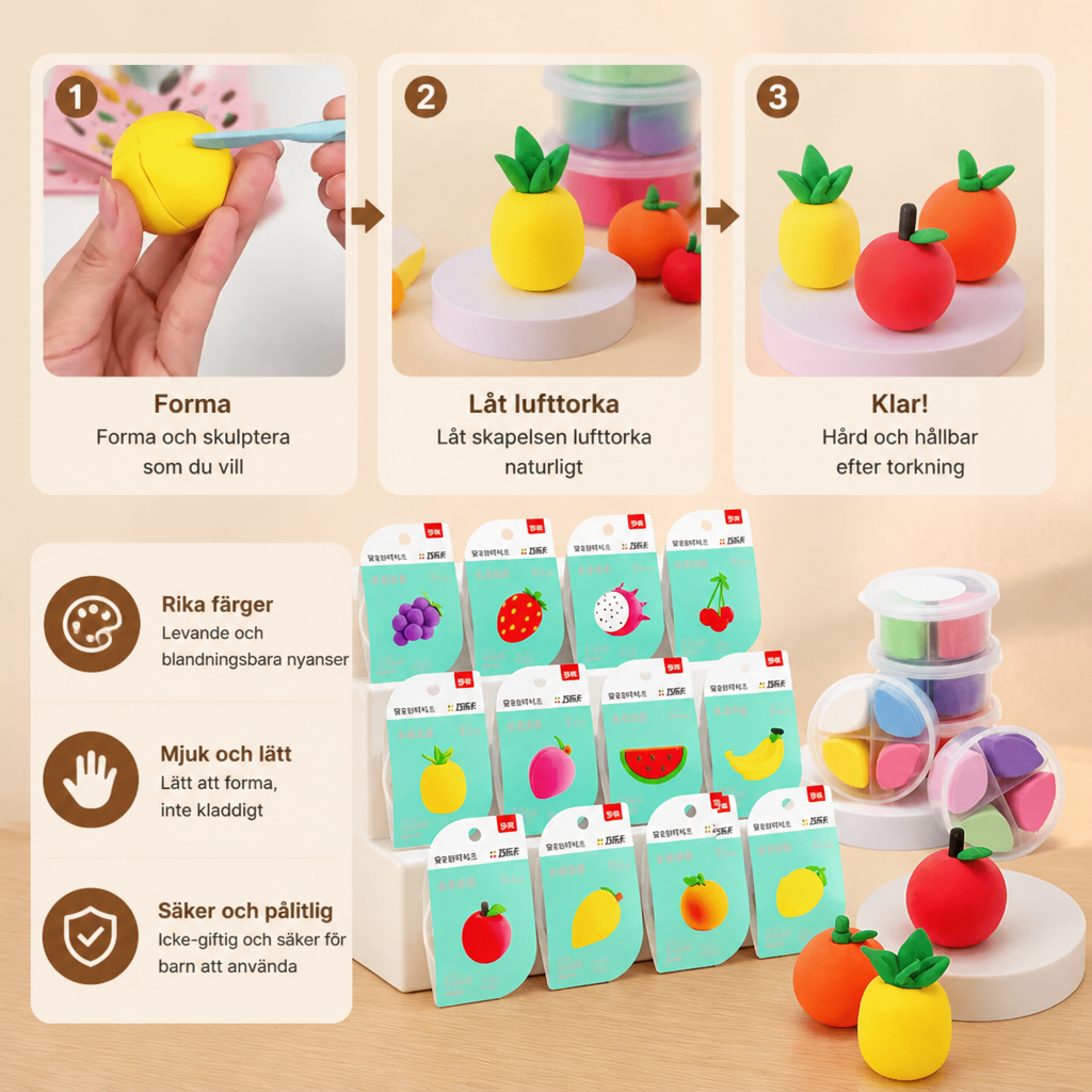 DIY-set med lufttorkande lera för barn