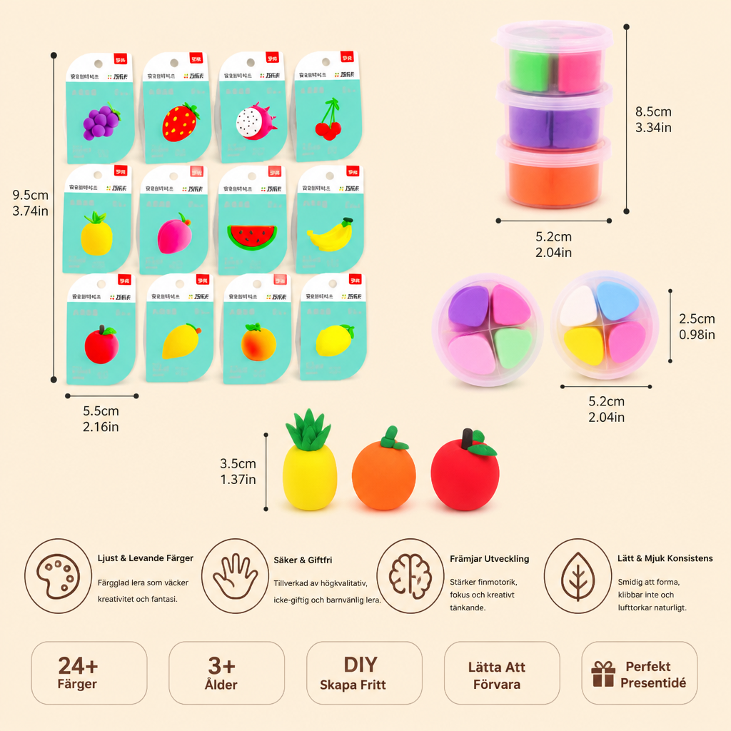 DIY-set med lufttorkande lera för barn