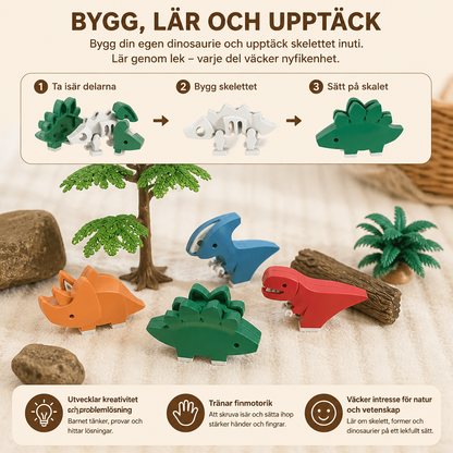 Magnetiskt Byggset med Djurskelett – STEM-Leksak för Att Ta Isär och Lära