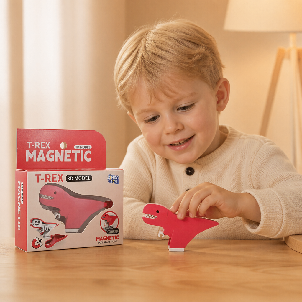 Magnetiskt Byggset med Djurskelett – STEM-Leksak för Att Ta Isär och Lära