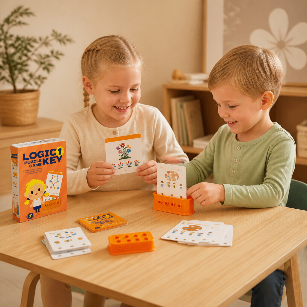 Logiskt Nyckelpusselspel För Barn