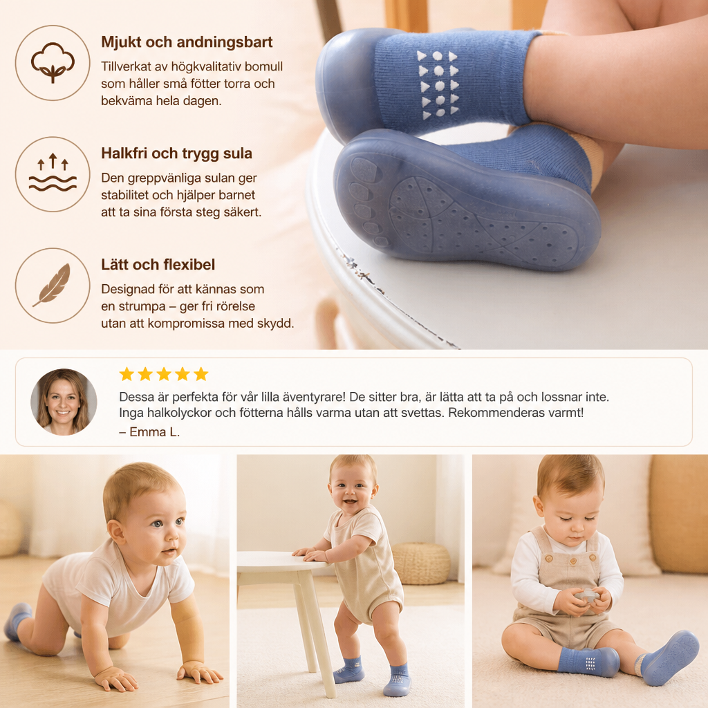 Babysockor – Lätta och Andningsbara Första Gångskor