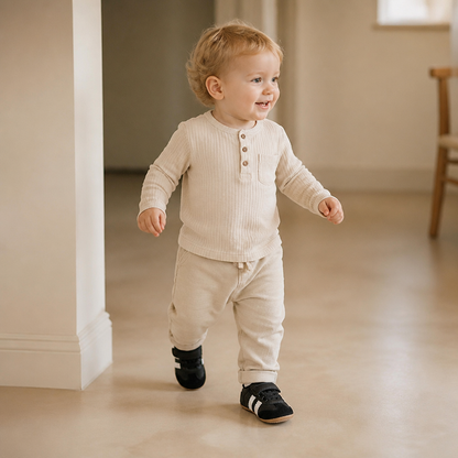 Klassiska Retro-Babysneakers – Mjuka Första Gångsskor Med Mjuk Sula