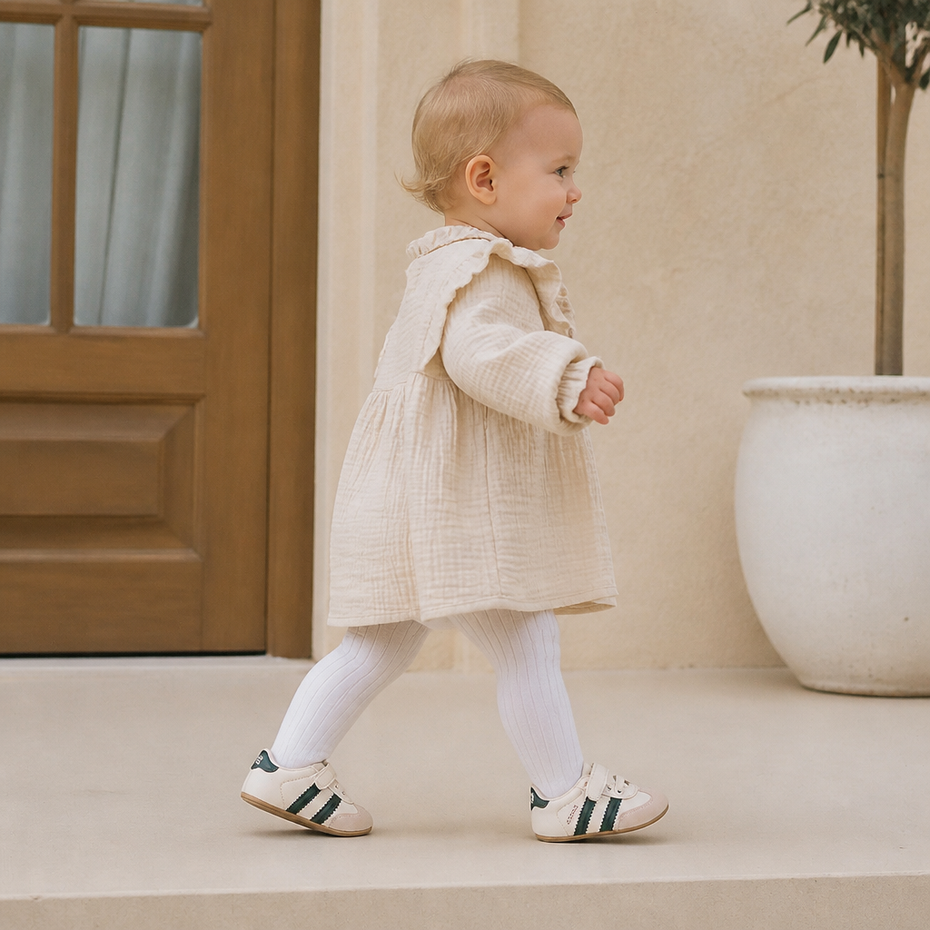 Klassiska Retro-Babysneakers – Mjuka Första Gångsskor Med Mjuk Sula